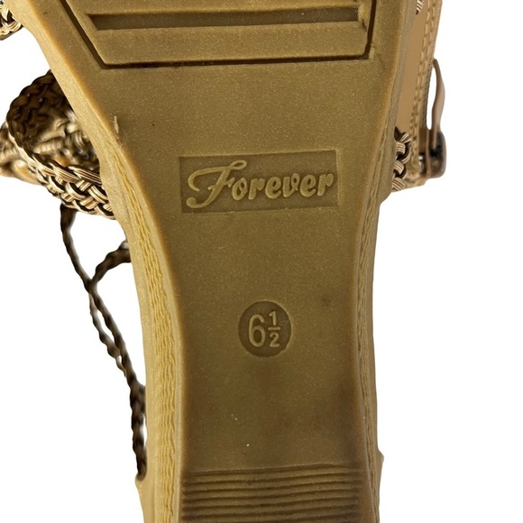 Forever Gladiator Woven Straps and Beads Wedge Sandals Womens Size 6.5 - Picture 11 of 11